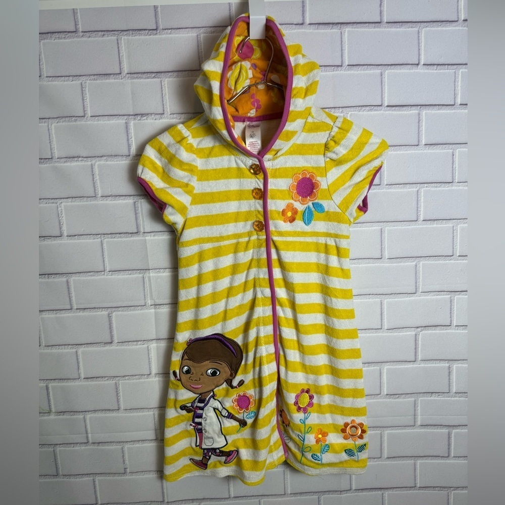 Disney Orange and Yellow Hooded Towel Dress/size 7-8